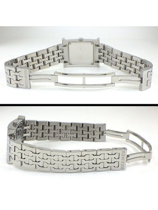 Hermes Watch Square White Dial SS Quartz Analog main image 9